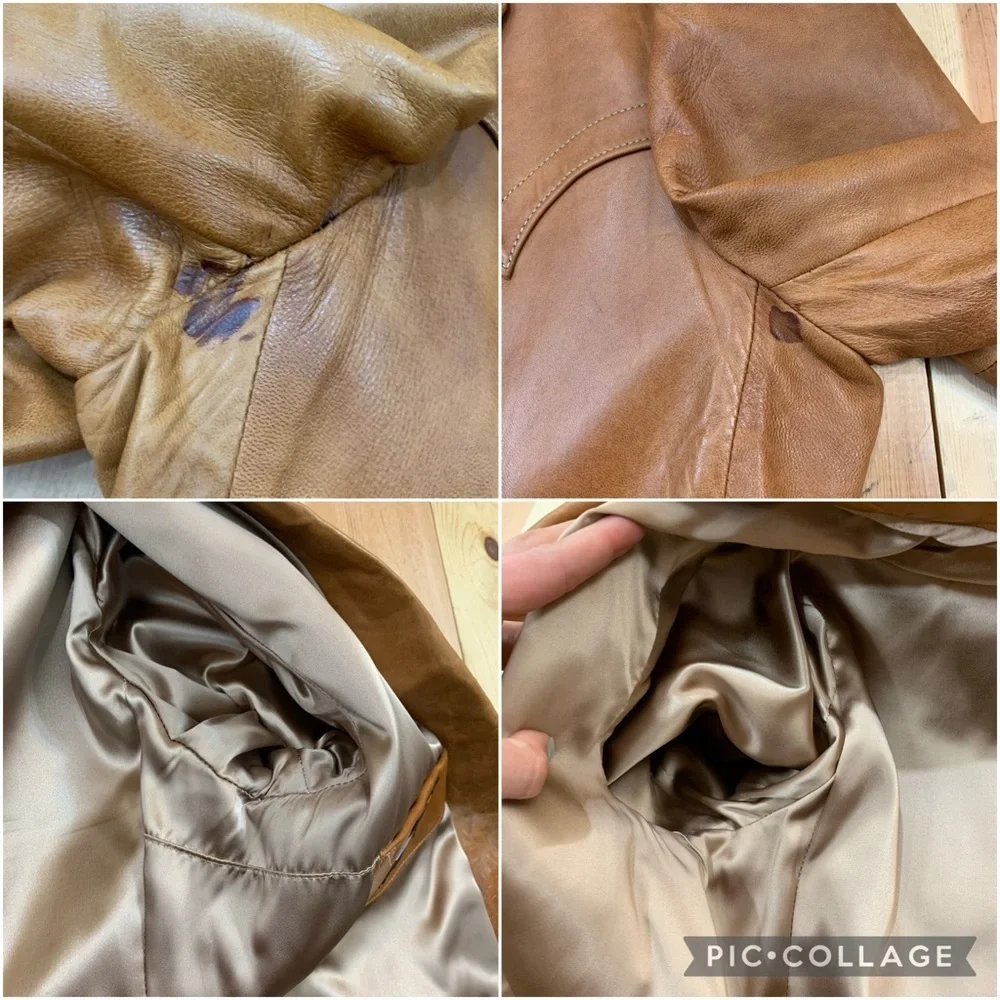 Kenny Rogers by Robert Lewis soft lambskin leather jacket coat size 44